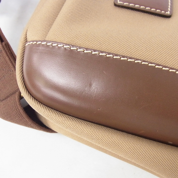 実際に弊社で買取させて頂いたHUNTING WORLD/ハンティングワールド キャンバス×レザー ショルダーバッグの画像 7枚目