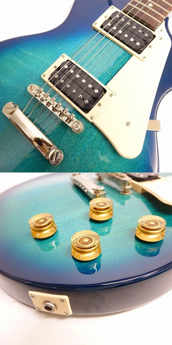 実際に弊社で買取させて頂いた★Epiphone/エピフォン Les Paul 100 Limited Edition Blueburst Finish レスポール エレキギターの画像 4枚目