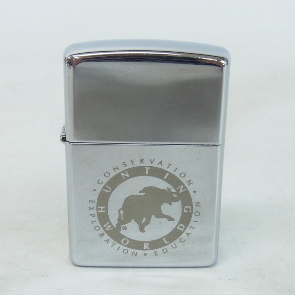 実際に弊社で買取させて頂いたZIPPO/ジッポー HUNTING WORLD/ハンティングワールド 鏡面仕上げ/1998年製