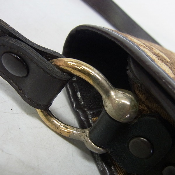 実際に弊社で買取させて頂いたChristian Dior/ディオール CDロゴ トロッター柄 キャンバスショルダーバッグの画像 7枚目