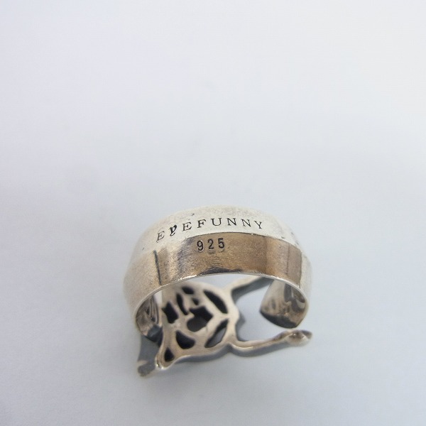 実際に弊社で買取させて頂いたEYEFUNNY/アイファニー シルバー製 ハートモチーフリング/9号の画像 4枚目