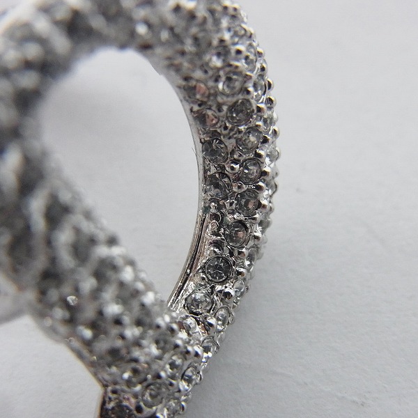 実際に弊社で買取させて頂いたChristian Dior/クリスチャン・ディオール ラインストーン 4連ロゴリング/指輪の画像 2枚目