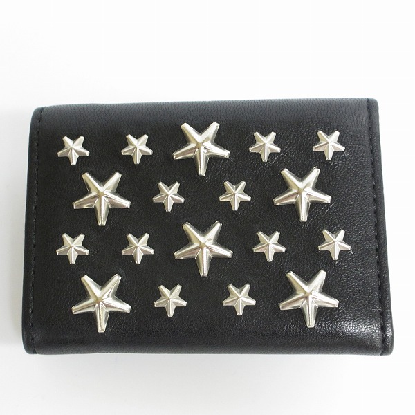 実際に弊社で買取させて頂いたJIMMY CHOO/ジミーチュウ スタッズ 三つ折り 財布/ウォレットの画像 1枚目