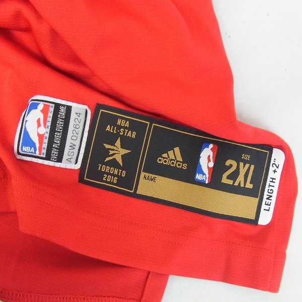 実際に弊社で買取させて頂いた【証明書付】MeiGray Group/adidas/アディダス NBA 16年 オールスター WEST/デマーカス・カズンズ #15/2XLの画像 3枚目