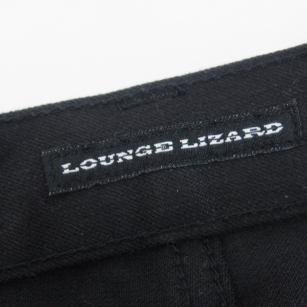 実際に弊社で買取させて頂いた【未使用】LOUNGE LIZARD/ラウンジリザード ボタンフライ ブラックスキニーパンツ/2の画像 3枚目