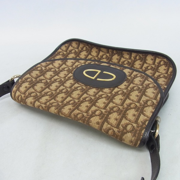 実際に弊社で買取させて頂いたChristian Dior/ディオール CDロゴ トロッター柄 キャンバスショルダーバッグの画像 2枚目