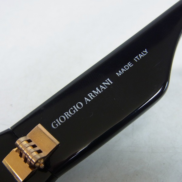 実際に弊社で買取させて頂いたGIORGIO ARMANI/ジョルジオアルマーニ セルフレーム サングラス/アイウエア ブラック/814の画像 4枚目