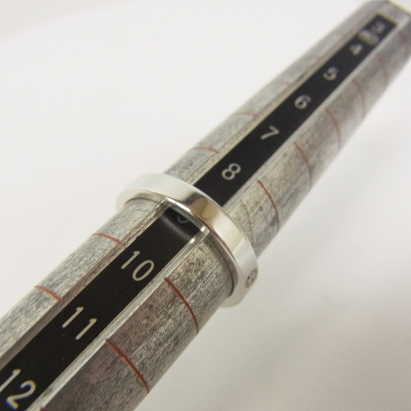 実際に弊社で買取させて頂いたCartier/カルティエ PT950/ダイヤモンド2石 エングレーブドリング #49 総重量 4.6ｇ/9号の画像 7枚目