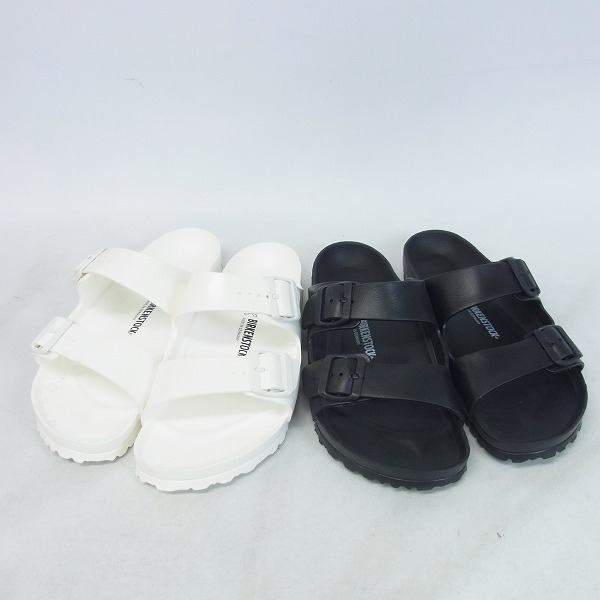 実際に弊社で買取させて頂いたBIRKENSTOCK/ビルケンシュトック サンダル ホワイト/ブラック 26.5 2点セット