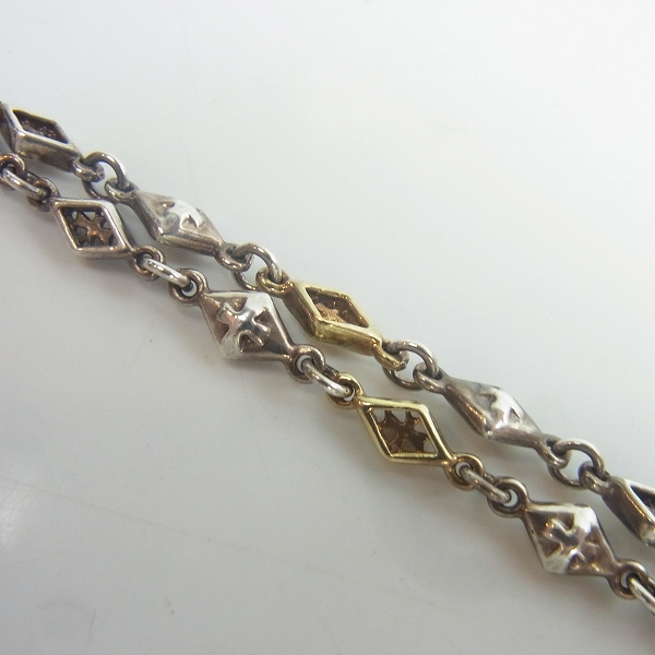 実際に弊社で買取させて頂いたLoree Rodkin/ローリーロドキン ミクストダイヤオープンソリッドチェーン/18K×SV 40cmの画像 2枚目