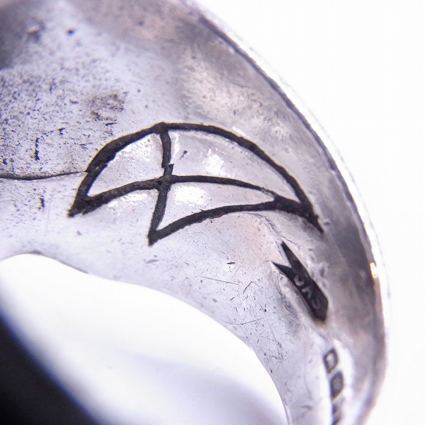 実際に弊社で買取させて頂いたCRAZY PIG/クレイジーピッグ ラージエビルスカルリング/19号の画像 6枚目