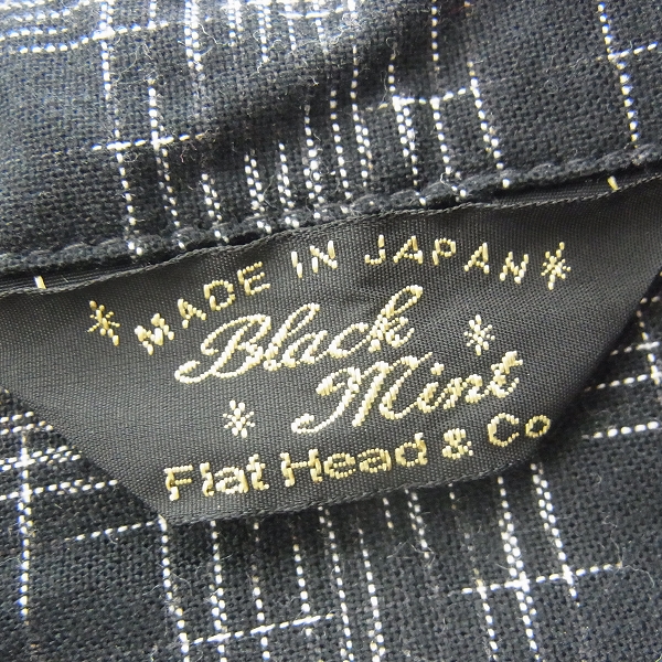 実際に弊社で買取させて頂いたFLAT HEAD/フラットヘッド BLACKMINT 総柄 チェックシャツ 40の画像 2枚目