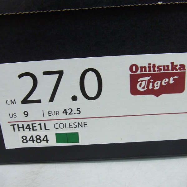 実際に弊社で買取させて頂いたOnitsuka Tiger/オニツカタイガー COLESNE コレソン TH4E1L/27cmの画像 9枚目