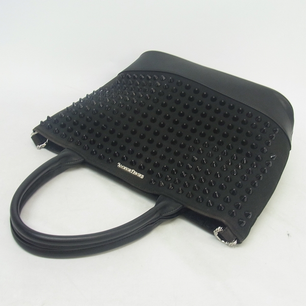 実際に弊社で買取させて頂いたDEALDESIGN/ディールデザイン スタッズ トートバック　ブラックの画像 2枚目
