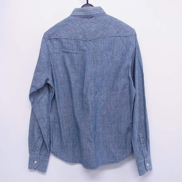 実際に弊社で買取させて頂いたMAISON KITSUNE/メゾンキツネ 霜降りシャンブレー/ウェスタンシャツ XSの画像 1枚目