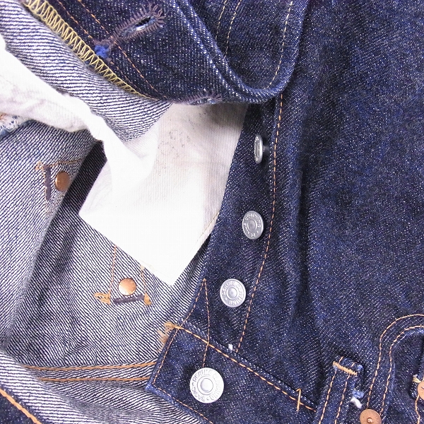 実際に弊社で買取させて頂いたDenime/ドゥニーム インディゴ ボタンフライ デニムパンツ Lot 459/W30L36の画像 3枚目