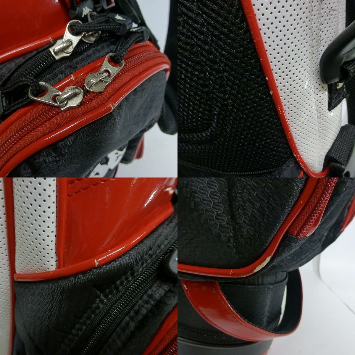 実際に弊社で買取させて頂いた★【フード欠品】KAPPA/カッパ スタンドキャディバッグ KGMD2Y78 9型 ブラックの画像 8枚目
