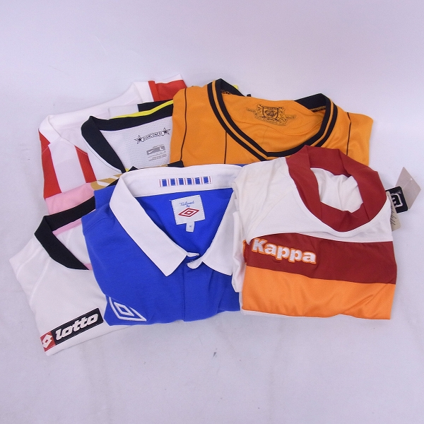 実際に弊社で買取させて頂いたNIKE/ナイキ Kappa/カッパ UMBRO/アンブロ lotto/ロット ASローマ/ユベントス等 背番号なし ユニフォーム 6点セット