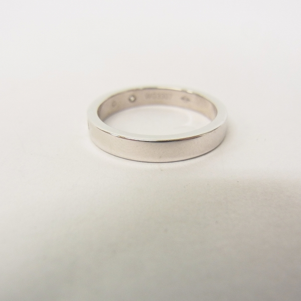 実際に弊社で買取させて頂いたCartier/カルティエ PT950/ダイヤモンド2石 エングレーブドリング #49 総重量 4.6ｇ/9号の画像 2枚目