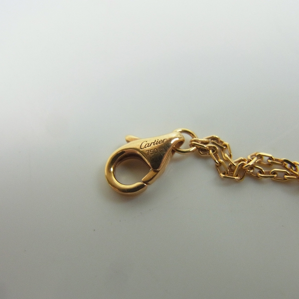 実際に弊社で買取させて頂いた【欠品有り】Cartier/カルティエ 750PG ダイヤ ラブサークル ネックレスの画像 4枚目