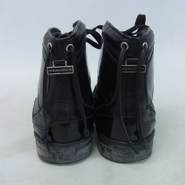 実際に弊社で買取させて頂いたKRIS VAN ASSCHE/クリスヴァンアッシュ レザー ハイカットスニーカー/43の画像 1枚目