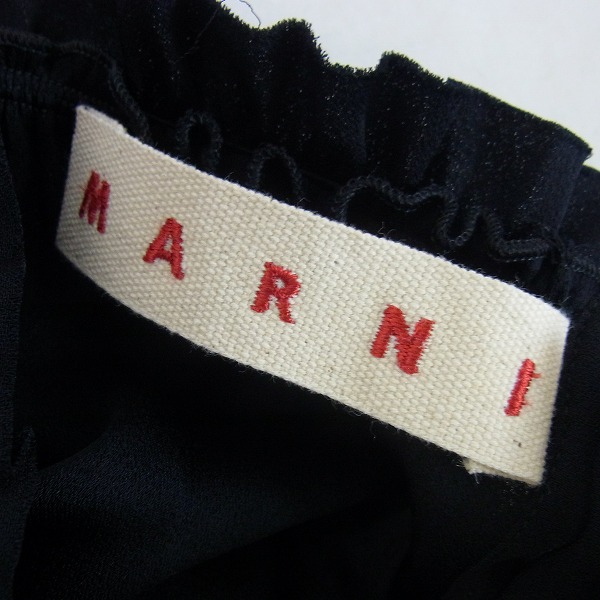 実際に弊社で買取させて頂いたMARNI/マルニ 2017年モデル レーヨン/アセテート混 ロングスリーブブラウス 40の画像 2枚目