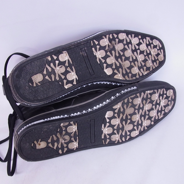 実際に弊社で買取させて頂いたHIROMU TAKAHARA/ヒロムタカハラ センタージップスカルライン ハイカットスニーカー 43の画像 2枚目