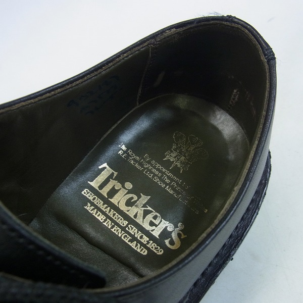 実際に弊社で買取させて頂いたTricker's/トリッカーズ プレーントゥ レザー ビジネスシューズ M7551/7.5の画像 4枚目