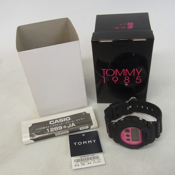 実際に弊社で買取させて頂いたG-SHOCK×TOMMY/Gショック×トミー 1985 コラボウォッチ ブラック/ピンク DW-6900FSの画像 6枚目