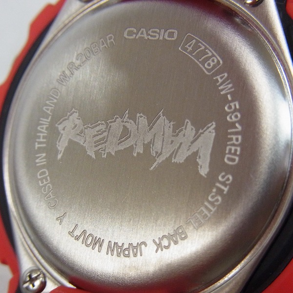 実際に弊社で買取させて頂いたG-SHOCK×REDMAN/Gショック×レッドマン US Culture Series コラボ/AW-591RED-4AJRの画像 3枚目
