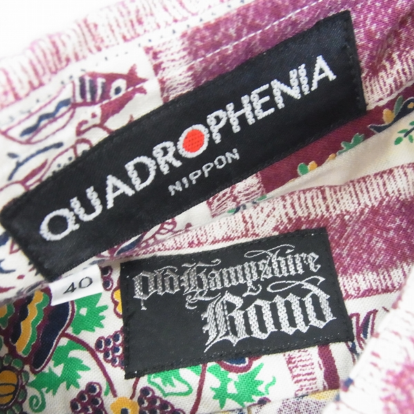 実際に弊社で買取させて頂いたEVISU/エヴィス QUADROPHENIA 総柄 半袖シャツ 40の画像 2枚目