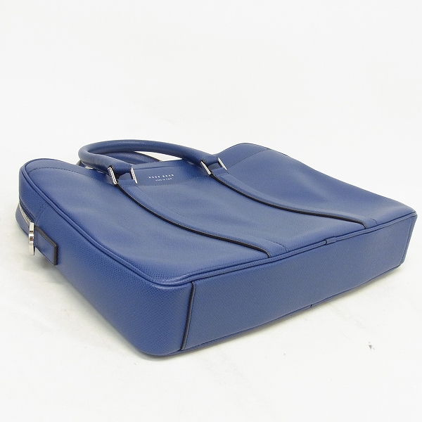 実際に弊社で買取させて頂いたHUGO BOSS/ヒューゴボス 2WAY レザーブリーフケース/ショルダーバッグ ブルー 50311731の画像 4枚目