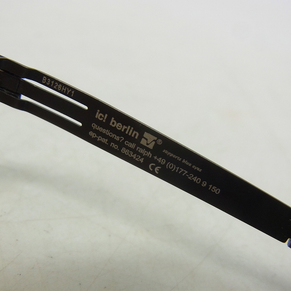 実際に弊社で買取させて頂いたic! berlin/アイシーベルリン model sinai k.  眼鏡/メガネフレームの画像 5枚目