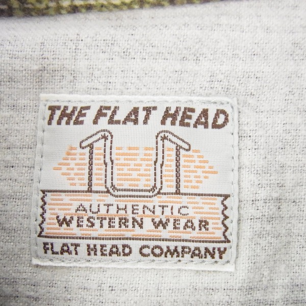 実際に弊社で買取させて頂いたFLAT HEAD/フラットヘッド チェック ウエスタン ネルシャツ 38の画像 2枚目