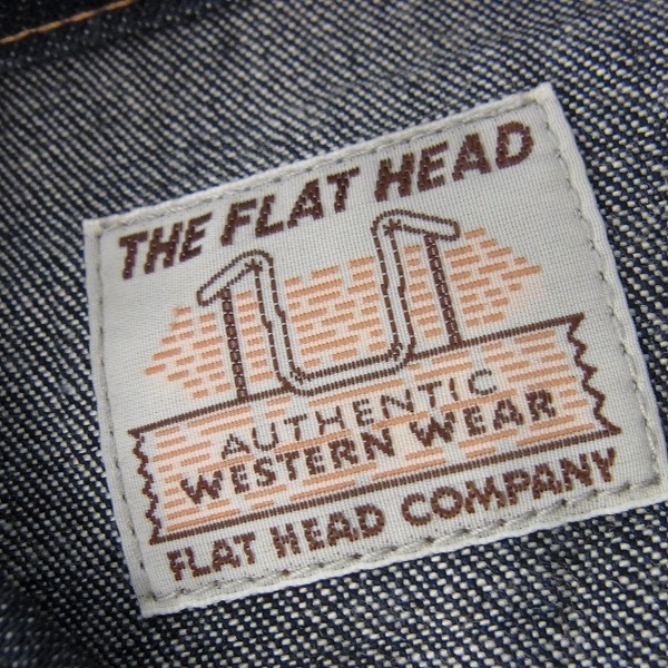 実際に弊社で買取させて頂いたTHE FLAT HEAD/フラットヘッド 7001 デニムウエスタンシャツ バック刺繍 38の画像 2枚目