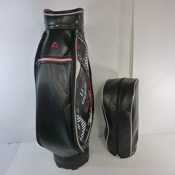 実際に弊社で買取させて頂いたLe coq sportif/ルコック レディースキャディバッグ QQL1066 8.5型(46インチ対応) ブラック/ピンクの画像 1枚目