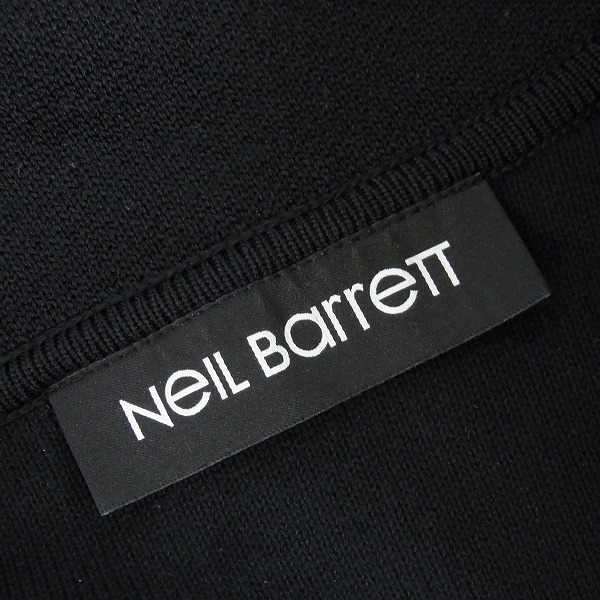実際に弊社で買取させて頂いたNeil Barrett/ニールバレット ミラノリブ ニット ライダース バイカー ジャケット/XXSの画像 2枚目