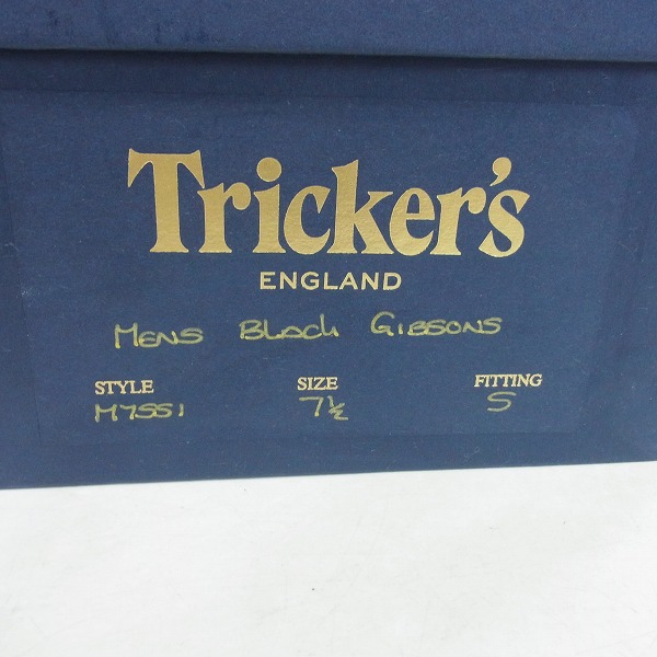 実際に弊社で買取させて頂いたTricker's/トリッカーズ プレーントゥ レザー ビジネスシューズ M7551/7.5の画像 9枚目