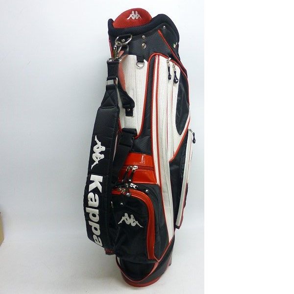 実際に弊社で買取させて頂いた★【フード欠品】KAPPA/カッパ スタンドキャディバッグ KGMD2Y78 9型 ブラック