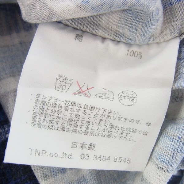 実際に弊社で買取させて頂いたnonnative/ノンネイティブ 10AW WORKER SHIRTS ネルシャツ/1の画像 3枚目