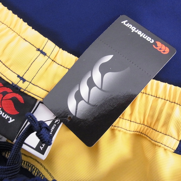 実際に弊社で買取させて頂いた【未使用】CANTERBURY/カンタベリー TOYOTA PRACTICE PANTS パンツ R15520TY ネイビー/イエロー/5Lの画像 4枚目