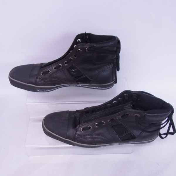 実際に弊社で買取させて頂いたHIROMU TAKAHARA/ヒロムタカハラ センタージップスカルライン ハイカットスニーカー 43の画像 3枚目