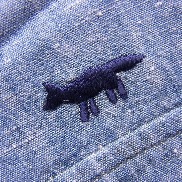 実際に弊社で買取させて頂いたMAISON KITSUNE/メゾンキツネ 霜降りシャンブレー/ウェスタンシャツ XSの画像 8枚目