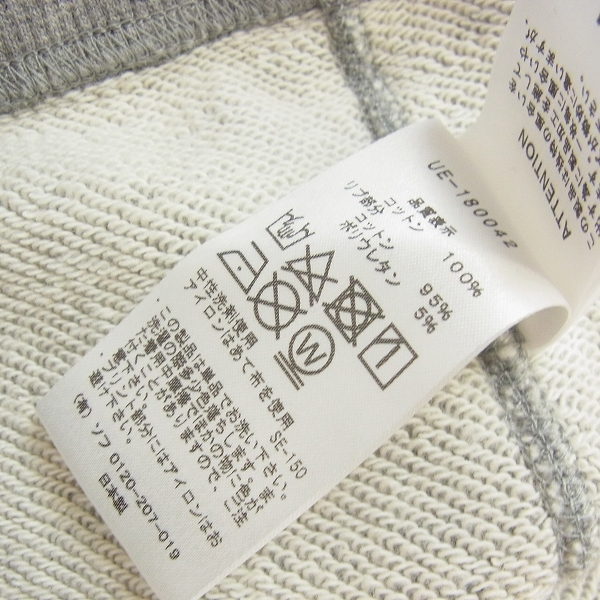 実際に弊社で買取させて頂いた【未使用】UNIFORM EXPERIMENT/ユニフォームエクスペリメント INSIDE OUT PHYSICAL FITNESS CREW NECK SWEAT/1の画像 3枚目