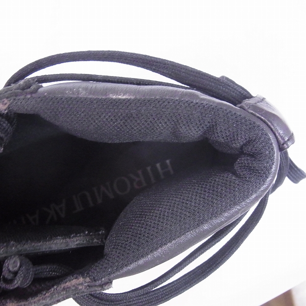 実際に弊社で買取させて頂いたHIROMU TAKAHARA/ヒロムタカハラ センタージップスカルライン ハイカットスニーカー 43の画像 4枚目