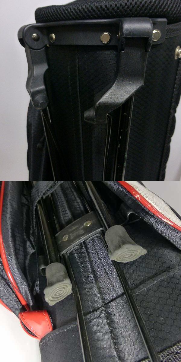 実際に弊社で買取させて頂いた★【フード欠品】KAPPA/カッパ スタンドキャディバッグ KGMD2Y78 9型 ブラックの画像 5枚目