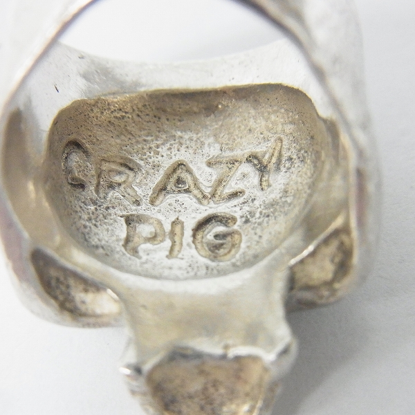 実際に弊社で買取させて頂いたCRAZY PIG DESIGNS/クレイジーピッグ スモールエビルスカル リング/7.5号の画像 5枚目
