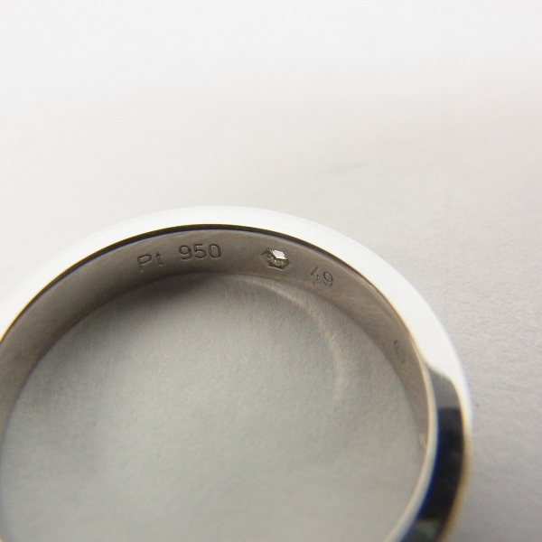 実際に弊社で買取させて頂いたCartier/カルティエ PT950/ダイヤモンド2石 エングレーブドリング #49 総重量 4.6ｇ/9号の画像 5枚目