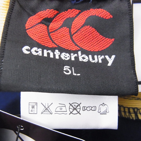 実際に弊社で買取させて頂いた【未使用】CANTERBURY/カンタベリー TOYOTA PRACTICE PANTS パンツ R15520TY ネイビー/イエロー/5Lの画像 2枚目