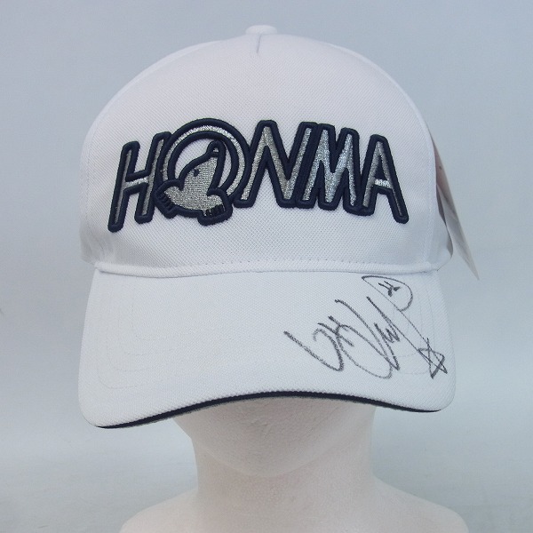 実際に弊社で買取させて頂いたHONMA/本間ゴルフ ゴルフキャップ 591-317622 FREEサイズ(57〜59cm) ホワイトの画像 1枚目